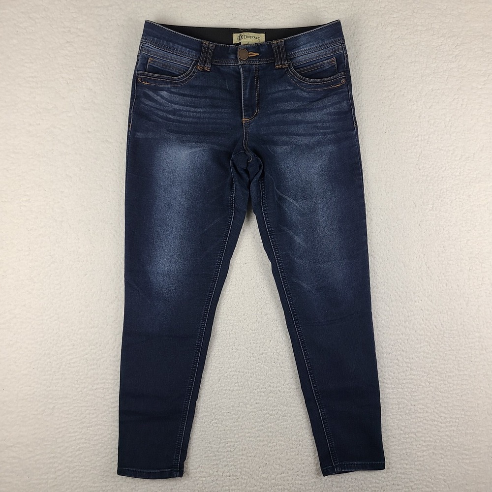 Democracy Jeans Womens 8 Blue Ab Technology Skinny Ankle Dark Wash Denim